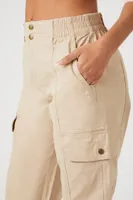 Women's Poplin High-Rise Cargo Joggers