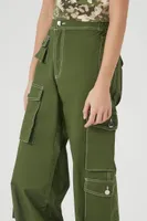 Women's Twill High-Rise Cargo Pants