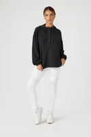 Women's Active Drop-Sleeve Hoodie Black