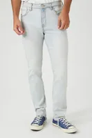 Men Mid-Rise Slim-Fit Jeans Light Denim,