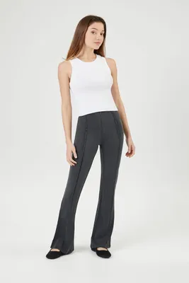 Women's High-Rise Flare Pants in Charcoal, XS