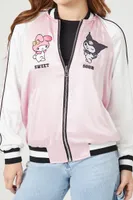 Women's My Melody & Kuromi Reversible Souvenir Jacket in Pink/White Small