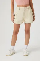 Women's Twill Mid-Rise Cargo Shorts Large