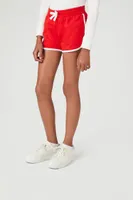 Girls French Terry Shorts (Kids) in Red/White, 11/12