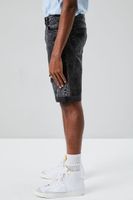 Men Organically Grown Cotton Denim Shorts in Black, 31