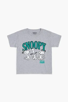 Girls Snoopy Graphic T-Shirt (Kids) in Heather Grey, 9/10