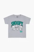 Girls Snoopy Graphic T-Shirt (Kids) in Heather Grey, 9/10