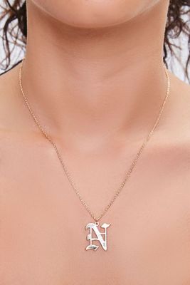 Women's Initial Pendant Chain Necklace
