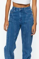 Women's Recycled Cotton Seamed 90s-Fit Jeans in Medium Denim, 29