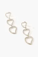 Women's Frasier Sterling Heart Drop Earrings in Silver