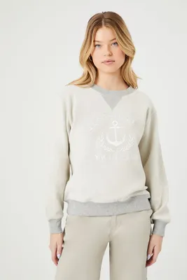 Women's Saint-Tropez Yacht Club Pullover in Heather Grey Large