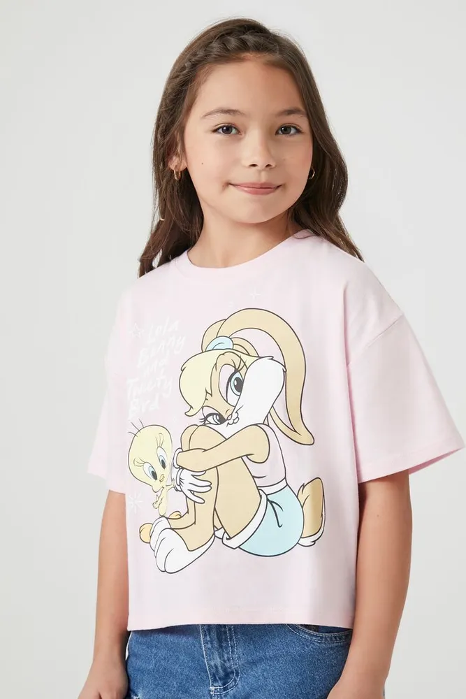 Girls Lola Bunny & Tweety Bird T-Shirt (Kids) Pink,