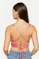 Women's Satin Lace-Up Handkerchief Cami