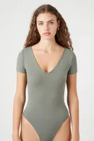 Women's Cotton-Blend V-Neck Bodysuit