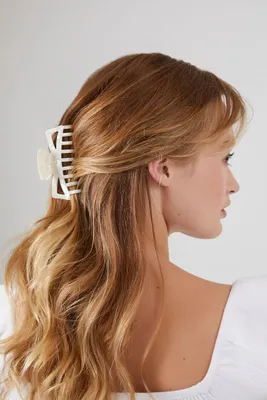 Marble Cutout Claw Hair Clip in Cream