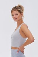 Women's Active Ribbed Tank Top in Heather Grey Small