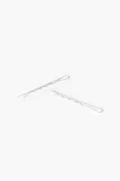 Metal Bobby Pin Set - 25 Pack in Silver