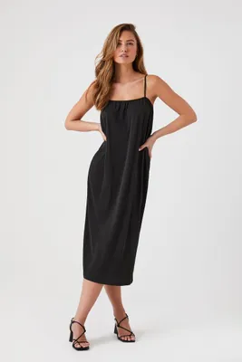 Women's Cutout Midi Cami Dress Black