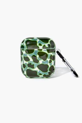 Cow Print Case for AirPods in Green