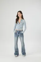 Women's High-Rise Flare Jeans in Medium Denim, 26