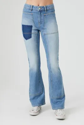 Women's Seamed Mid-Rise Bootcut Jeans in Light Denim, 29