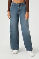 Women's Mid-Rise Wide-Leg Jeans in Dark Denim, 28