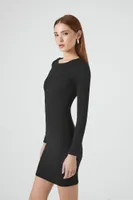 Women's Ribbed Knit Bodycon Mini Dress