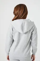 Women's Fleece Zip-Up Hoodie in Heather Grey Large