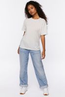 Women's Dropped-Sleeve Crew T-Shirt in Heather Grey, XS