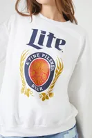 Women's Miller Lite Graphic Pullover in White Small