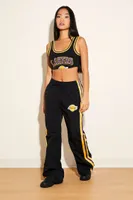 Women's Los Angeles Lakers Windbreaker Pants in Black Small