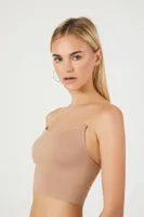 Women's Seamless Cropped Cami in Mocha, S/M