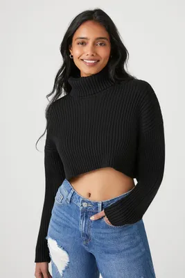 Women's Cropped Turtleneck Sweater