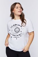 Women's Organically Grown Cotton Graphic T-Shirt in White/Black, 0X