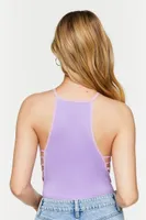 Women's Seamless Ladder Cutout Bodysuit in Orchid, S/M