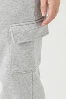 Women's Fleece Cargo Pants in Heather Grey, 3X