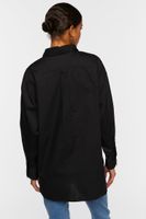 Women's Oversized Poplin Shirt in Black Medium