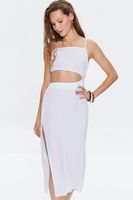 Women's Cutout Midi Dress in White Medium