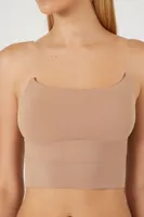 Women's Seamless Cropped Cami in Mocha, S/M