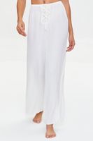 Women's Crisscross Pajama Pants in Ivory Small