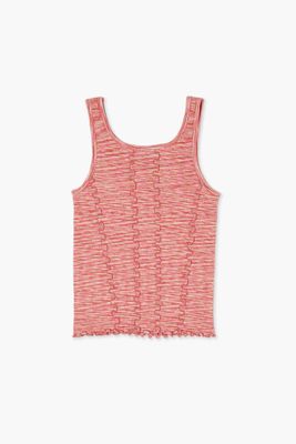 Girls Marled Knit Tank Top (Kids) in Sherbert Large