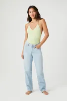 Women's Seamless Crisscross Bodysuit in Pistachio Small