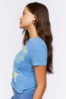 Women's Woodstock Graphic Baby T-Shirt in Teal Medium