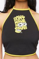 Women's Bart Simpson Halter Top in Black Medium