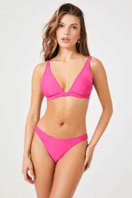 Women's Cheeky Bikini Bottoms in Fuchsia, XL