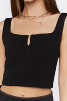 Women's Split-Neck Crop Top