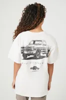 Women's Chevrolet Silverado Graphic T-Shirt in Cream/Black, S/M