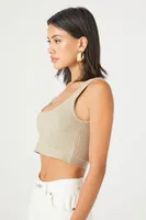 Women's Sweater-Knit Cropped Tank Top Goat