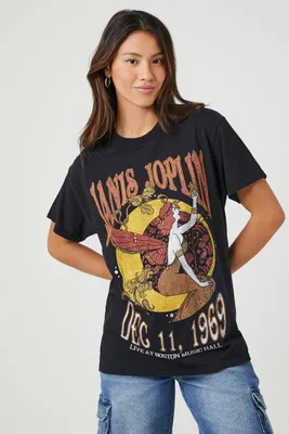 Women's Prince Peter Janis Joplin Graphic T-Shirt in Black Small