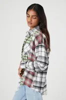 Women's Colorblock Plaid Flannel Shirt